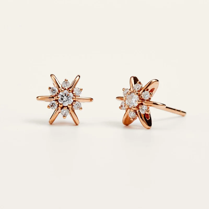 Helios' Charm Sonnenblumen-Ohrstecker in Gold | JESCOJES x CYYT