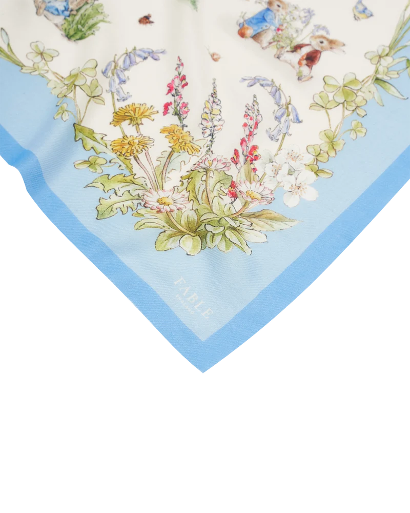 Fable England x Peter Rabbit Rectangle Scarf in Cream