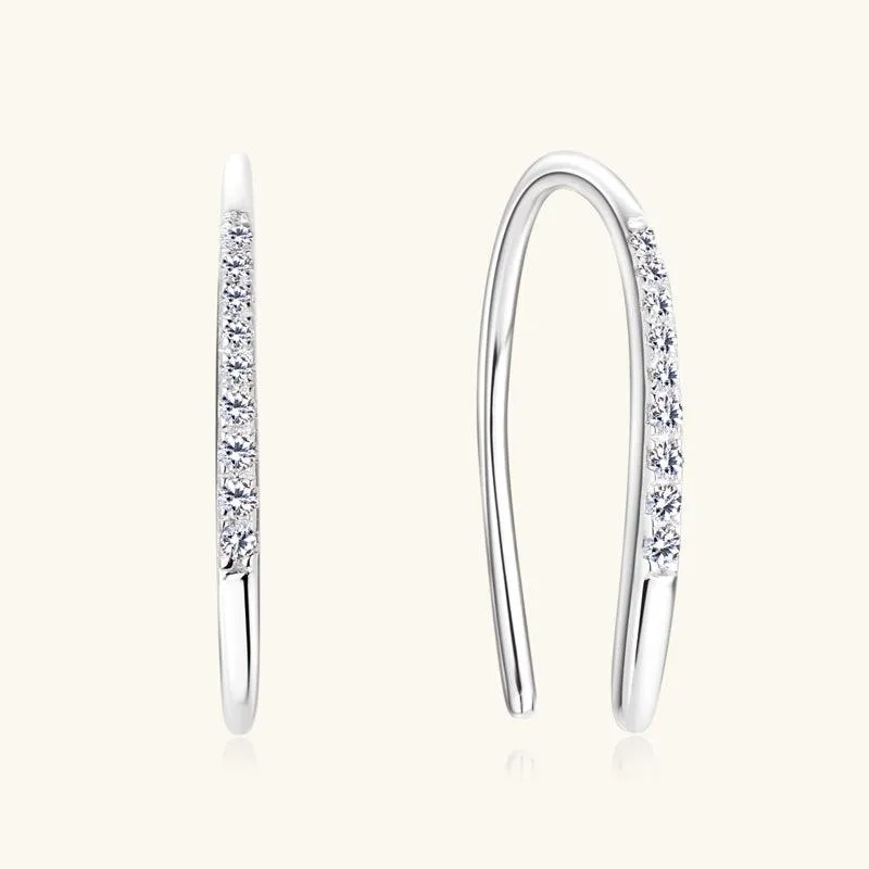 Premium Moissanit Pavé Threader Ohrringe