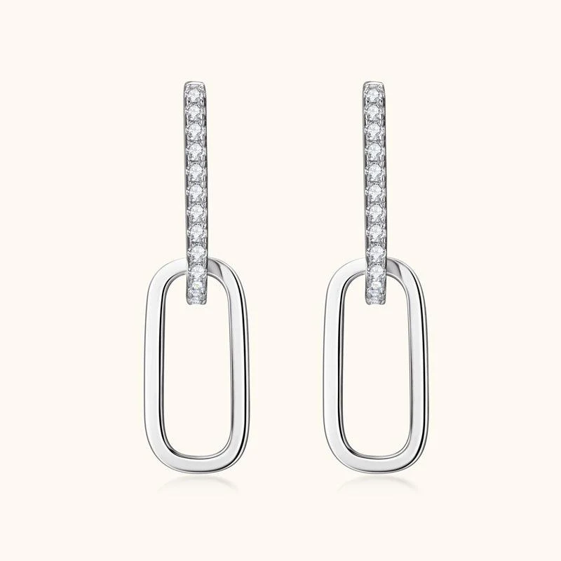 Premium Moissanit Pavé Tropfenohrringe