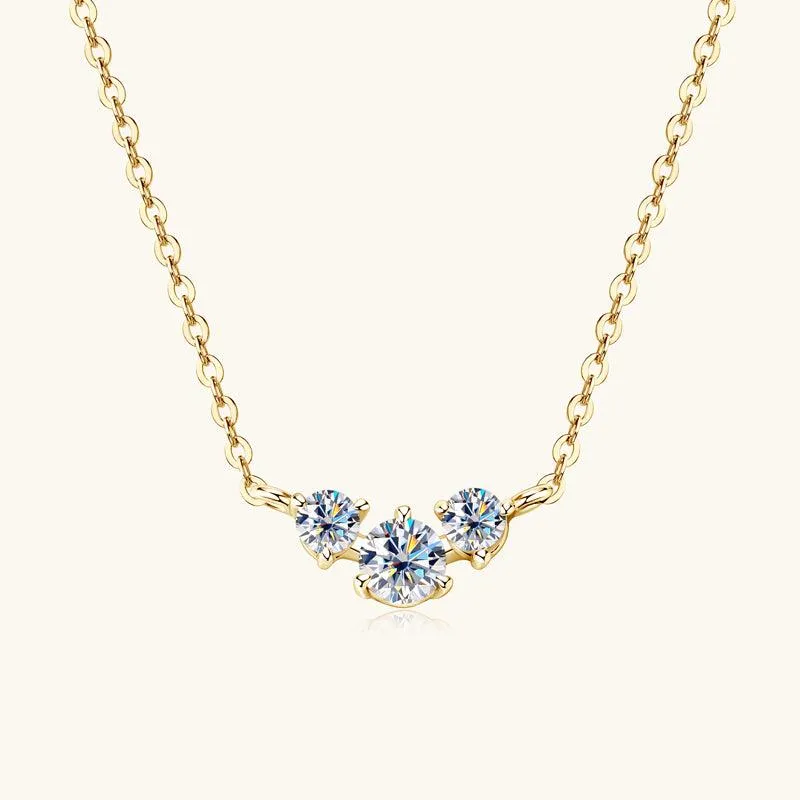 Charming Smile Premium Moissanit-Anhänger-Halskette