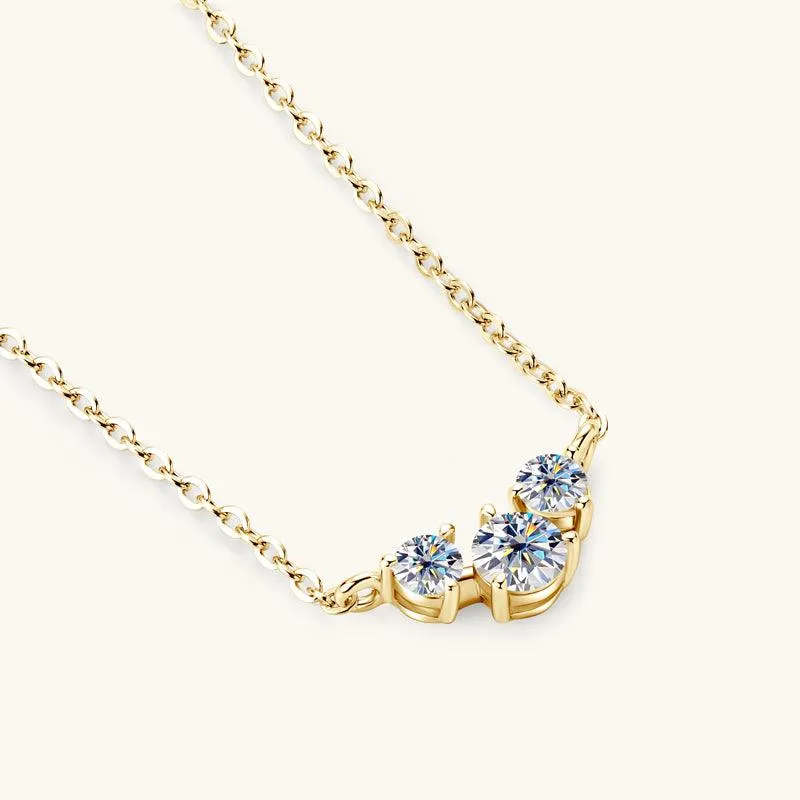 Charming Smile Premium Moissanit-Anhänger-Halskette