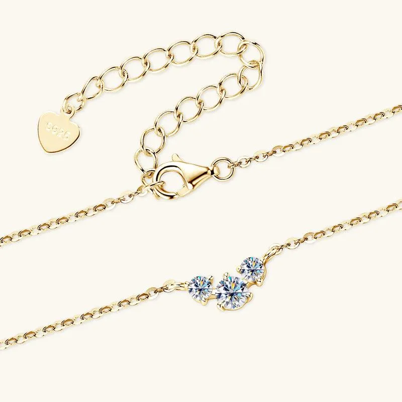 Charming Smile Premium Moissanit-Anhänger-Halskette
