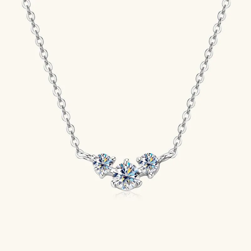 Charming Smile Premium Moissanit-Anhänger-Halskette