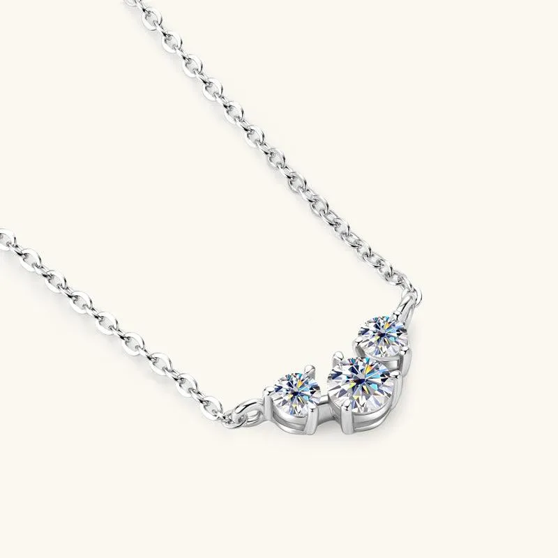 Charming Smile Premium Moissanit-Anhänger-Halskette