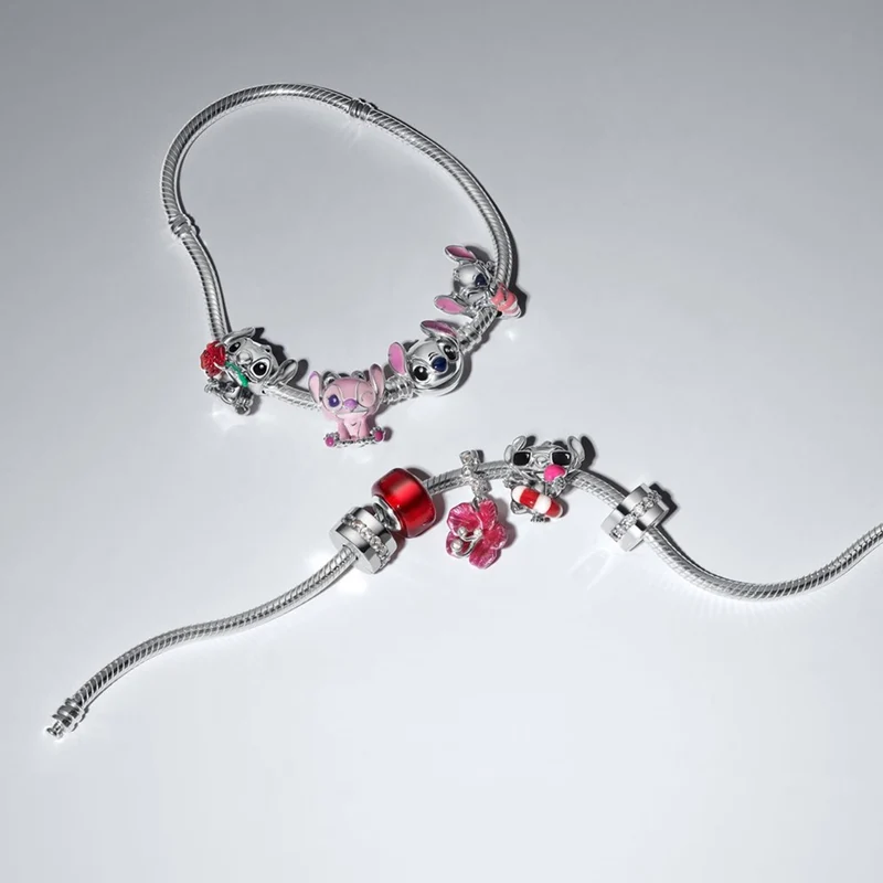 Pandora Moments Enamel Cubic Zirconia Hibiskus Charm-Anhänger 794698C01