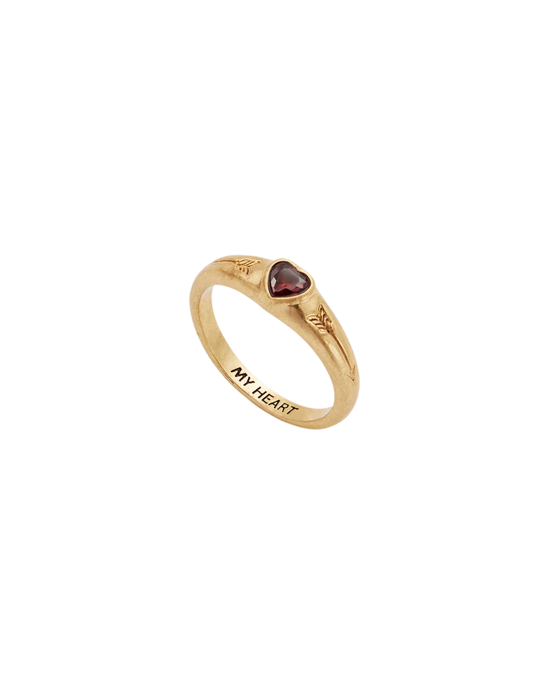 My Heart Gold Signet Ring