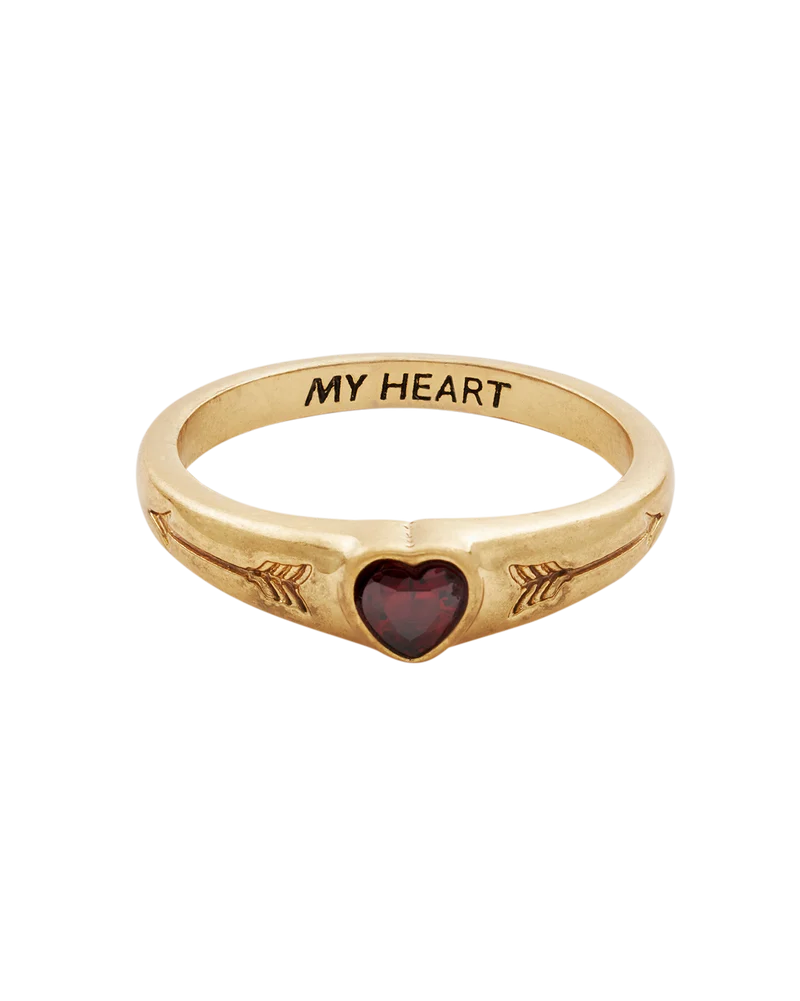 My Heart Gold Signet Ring