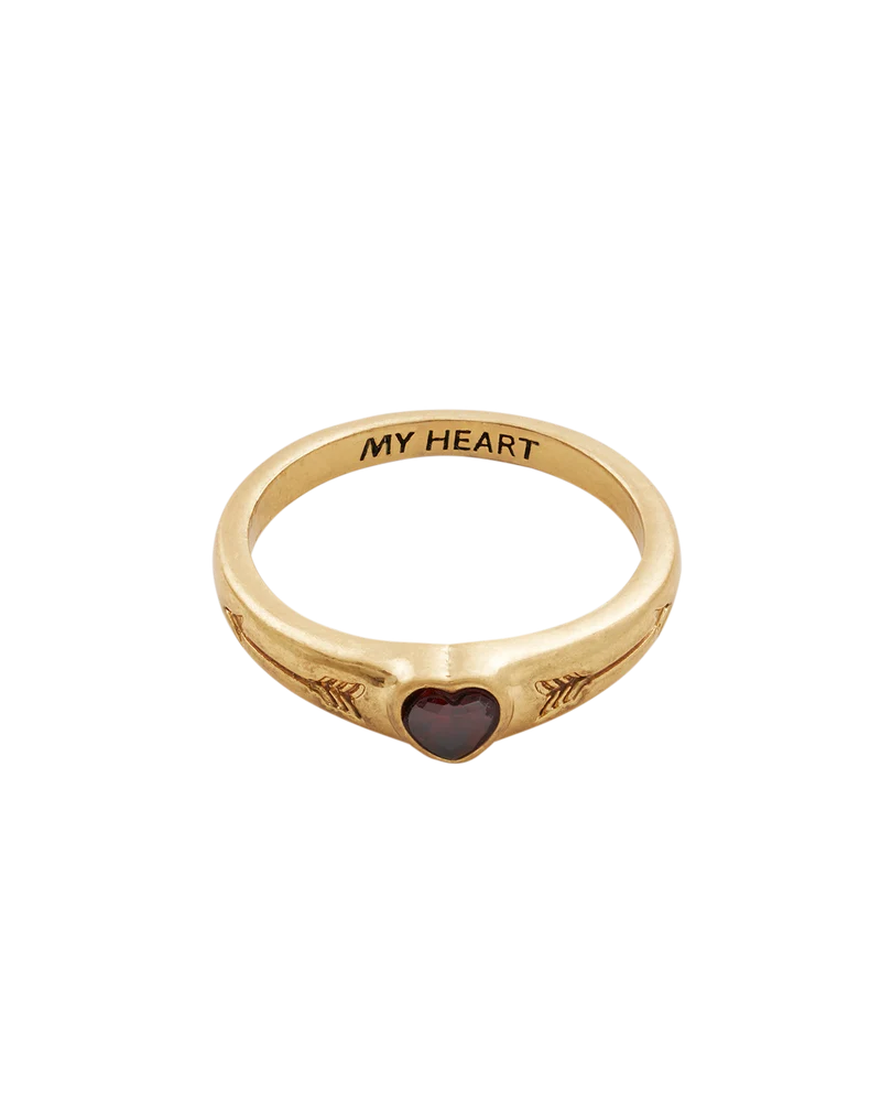 My Heart Gold Signet Ring