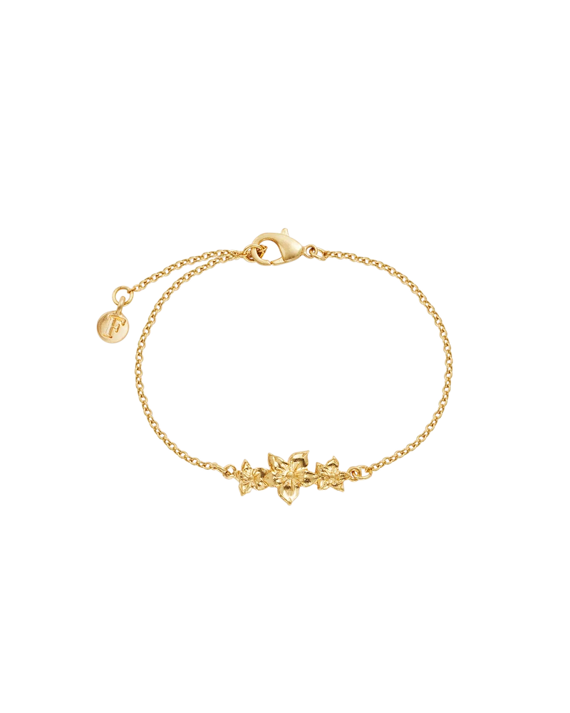 Gold Jasmine & Pearl Bracelet