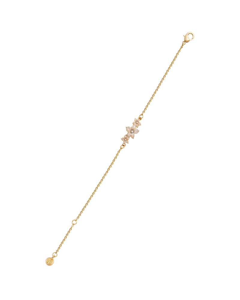 Gold Jasmine & Pearl Bracelet