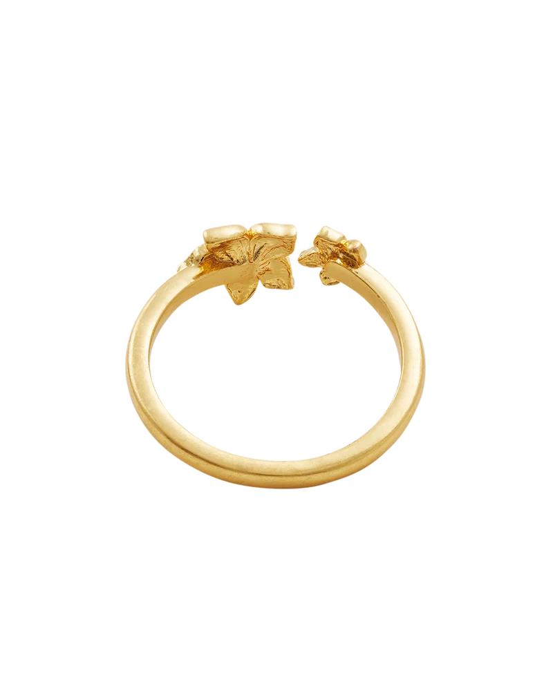 Gold Jasmine & Pearl Ring