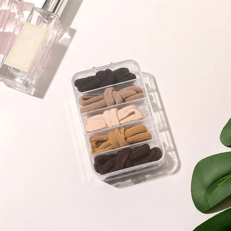Haargummi – SOHO Lin – beige & Braun – 25er Pack