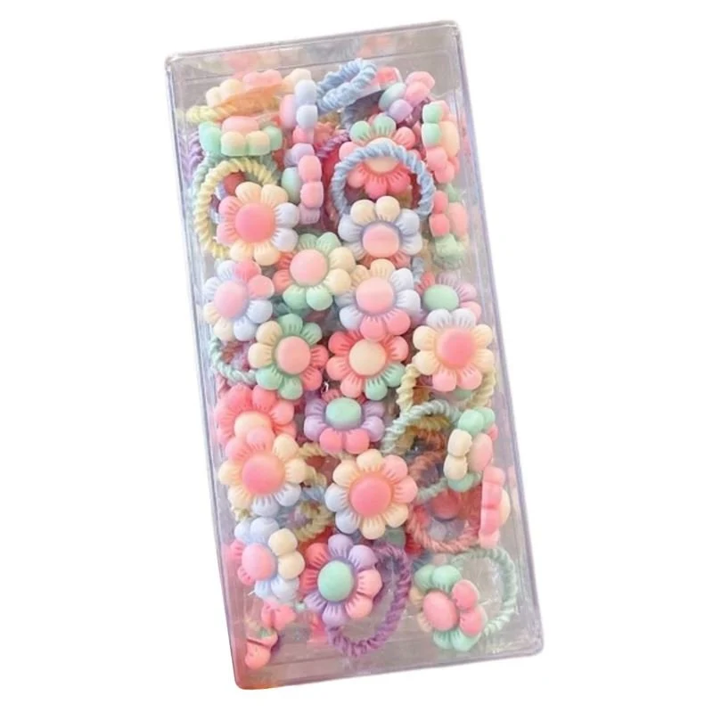 SOHO Nadia Mini Haargummis, 30 Stück - Sonnenblumen