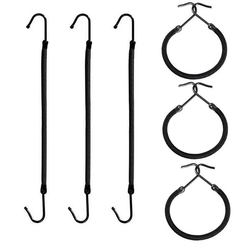 Bungee Haargummi 1er Pack (10 Stk.) - Schwarz