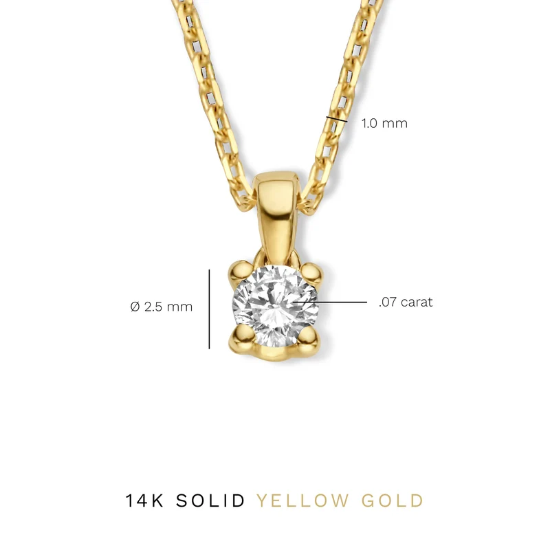 Isabel Bernard De la Paix Celesse 14 Karat | Gold Halskette | Diamant 0.07 Karat | IBD350002