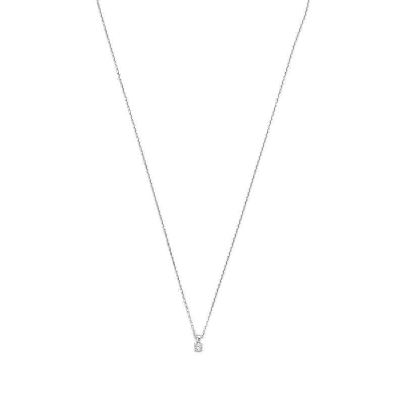 Isabel Bernard De la Paix Celesse 14 Karat | Weißgold Halskette | Diamant 0.07 Karat | IBD350005
