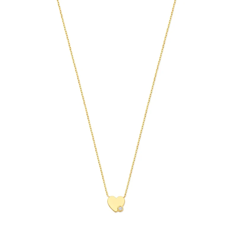 Isabel Bernard De la Paix Amore 14 Karat gold necklace with diamond 0.02 carat IBD350028