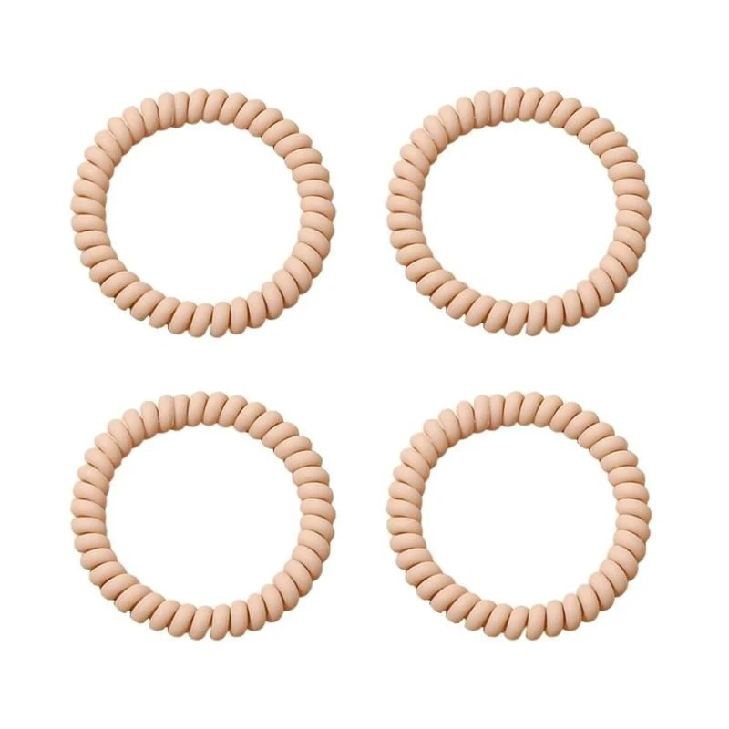 Spiralspange SOHO Wave – Creme – 4er Pack