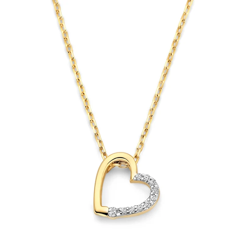 Isabel Bernard De la Paix Léna 14 Karat Goldkette mit Diamant 0.03 ct IBD350029