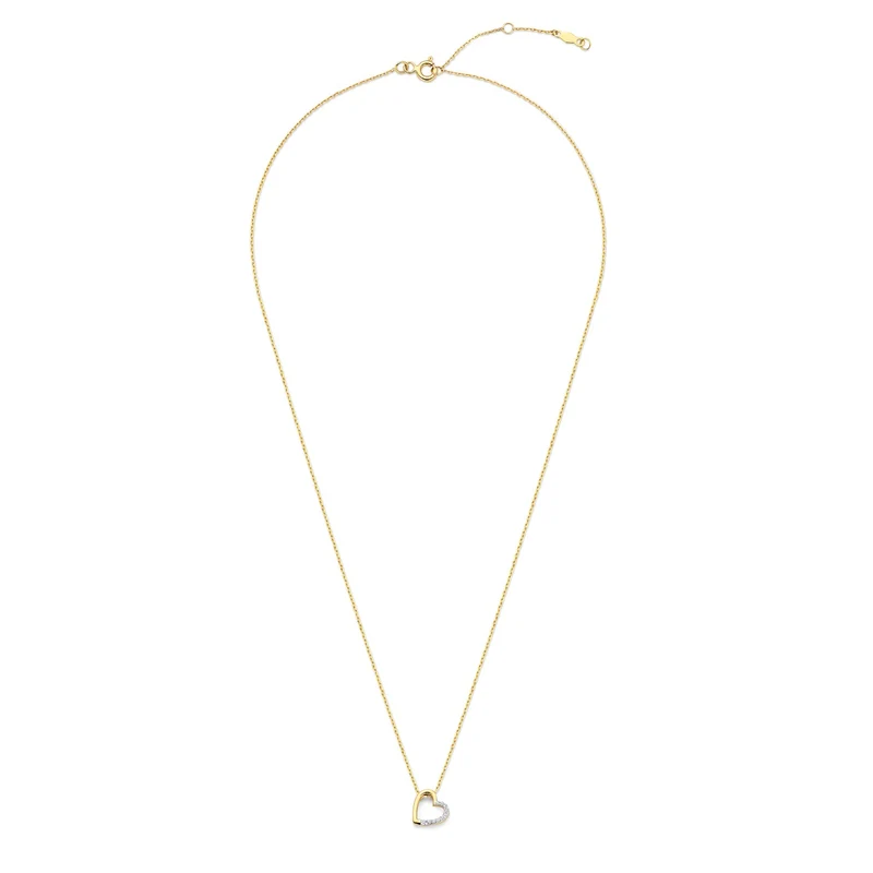 Isabel Bernard De la Paix Léna 14 Karat Goldkette mit Diamant 0.03 ct IBD350029