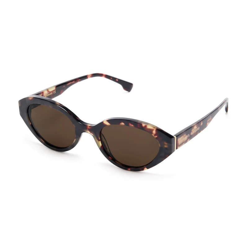 Isabel Bernard La Villette Rosaire Braun Tortoise Oval Sonnenbrille IB400002-04-14