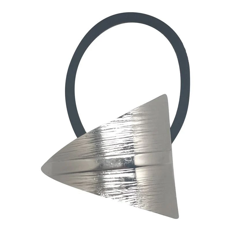 Haargummi mit Dreieck-Detail – Silber