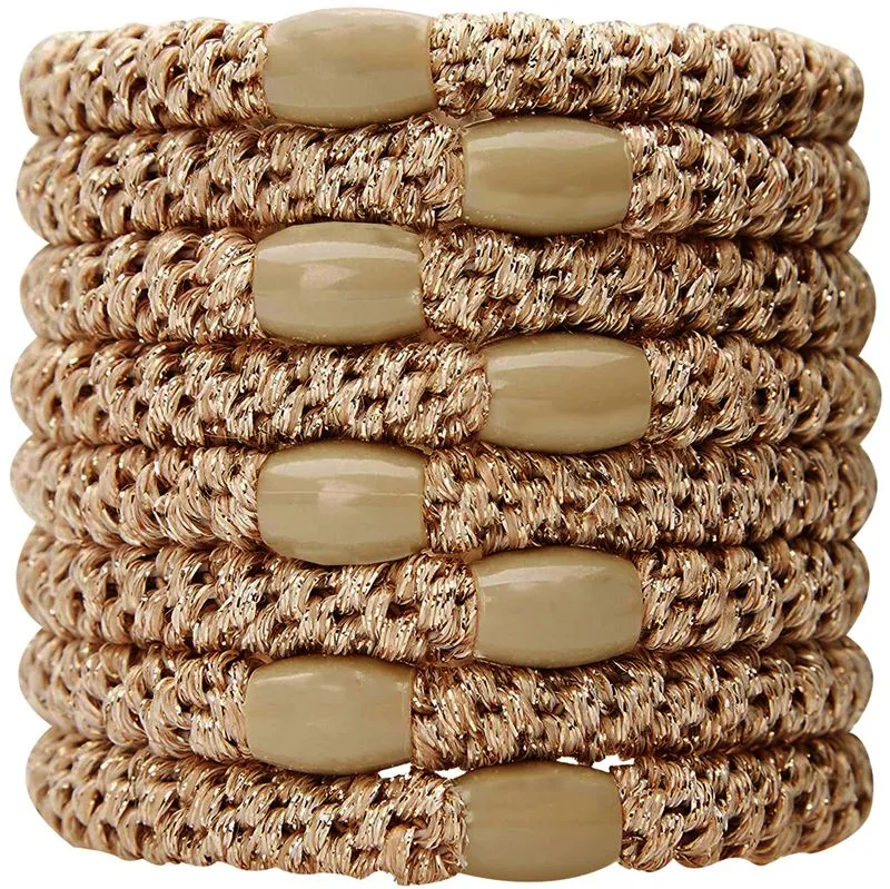 SOHO Haargummi – beige, 3er Pack