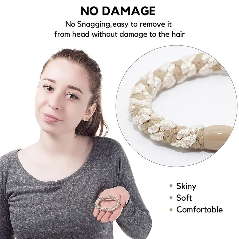 SOHO Haargummi – Baumwolle – Weiß – 3er Pack