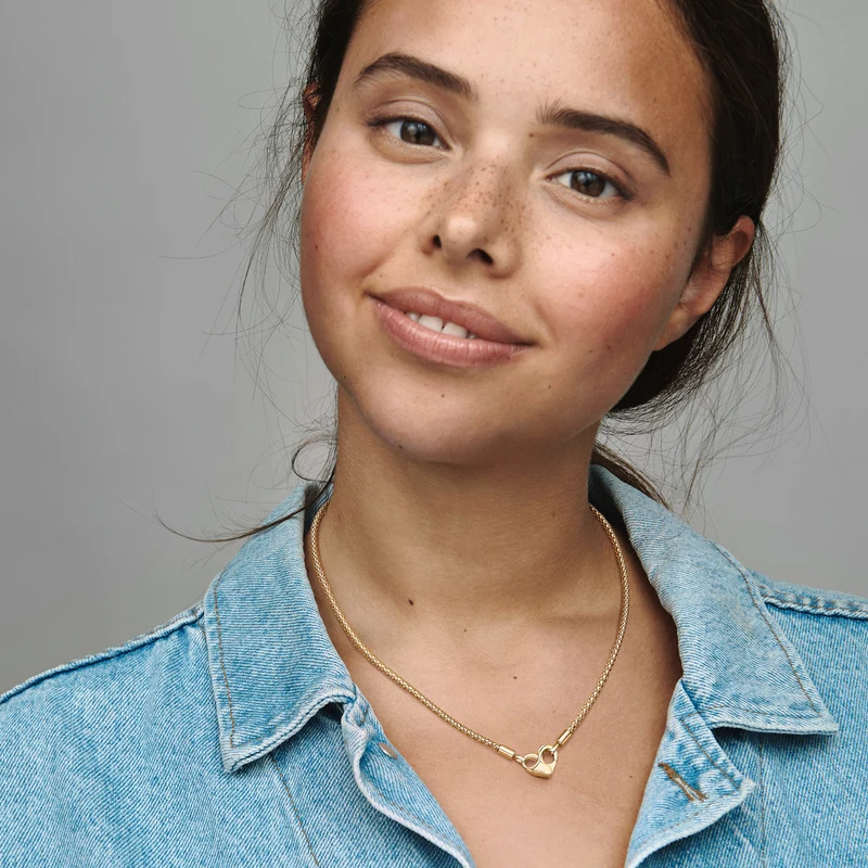 Pandora Moments damen Kette 585 Vergoldung 362451C00-45
