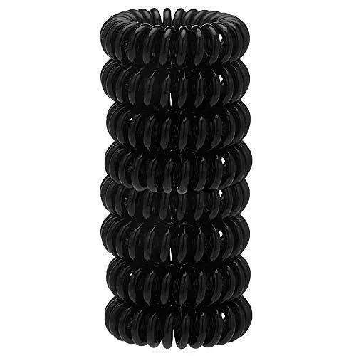 SOHO Spiralspangen – Schwarz – 8er Pack
