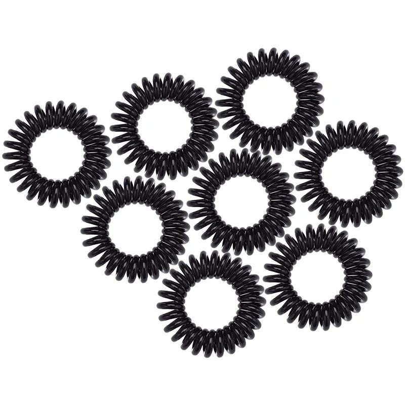SOHO Spiralspangen – Schwarz – 8er Pack