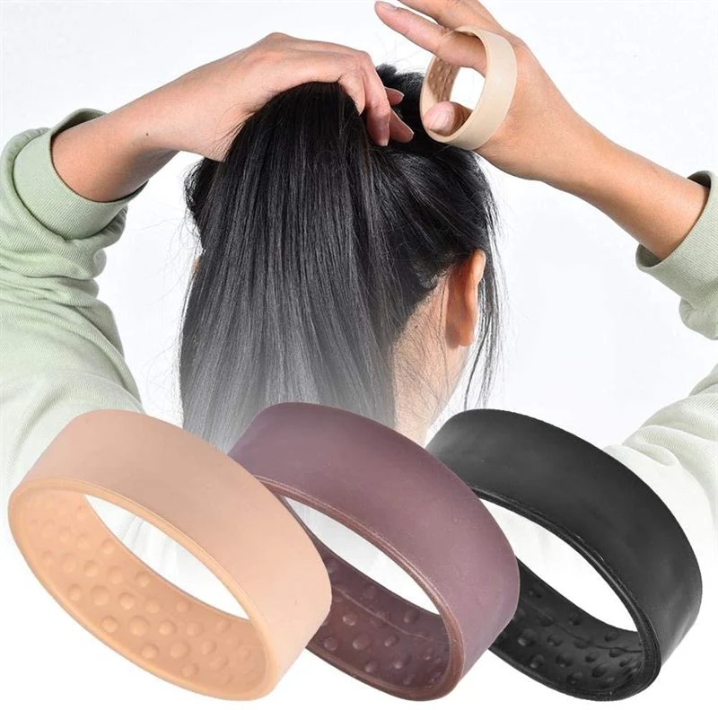 PonyUp – Haargummi aus Silikon – Schwarz, Braun, beige