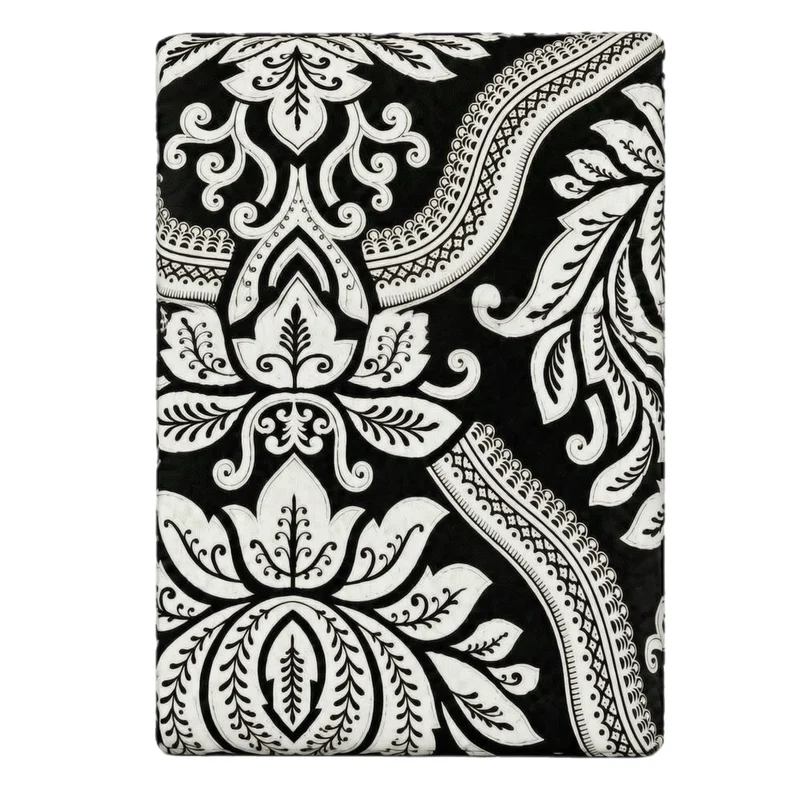 Black & White Floral Throw