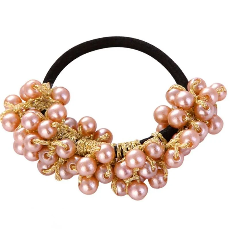 Haargummi mit rosa Perlen – SOHO Mila