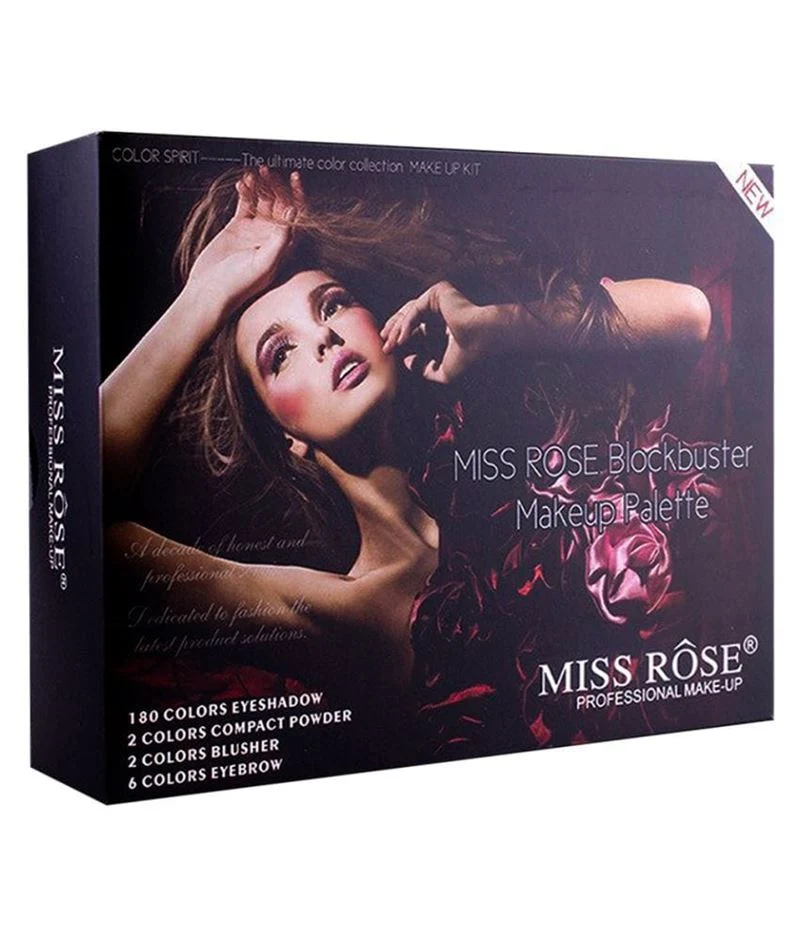Miss Rose Make-up Palette – 180 Lidschattenfarben Set