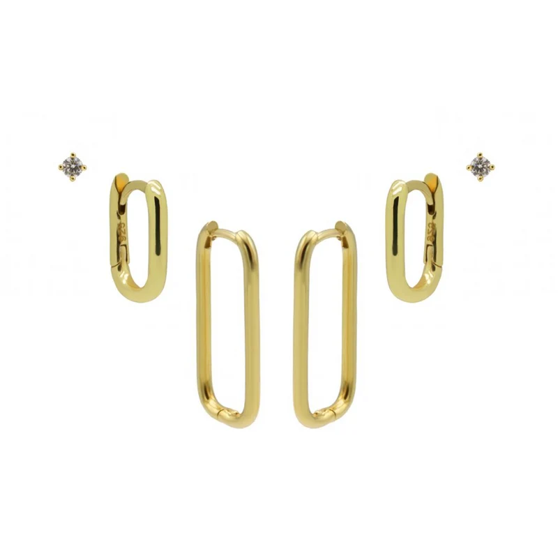 Karma 925 Sterling Silberen Goldfarbene Sun Kissed Earparty EPV06GP