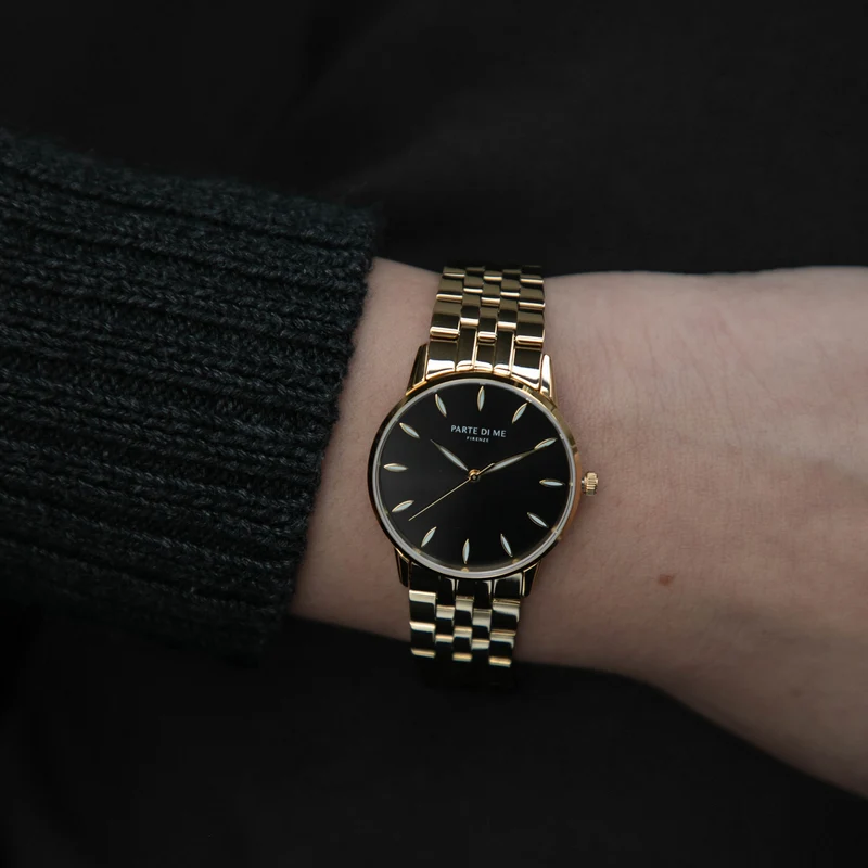 Parte Di Me Orologio rund Damenuhr goldfarben und schwarz PDM09044