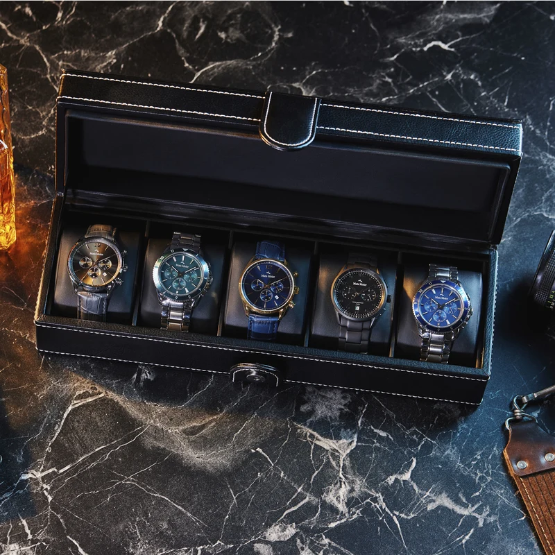 Mats Meier Mont Fort herren Uhrenbox Schwarz MM-Watchbox-1907