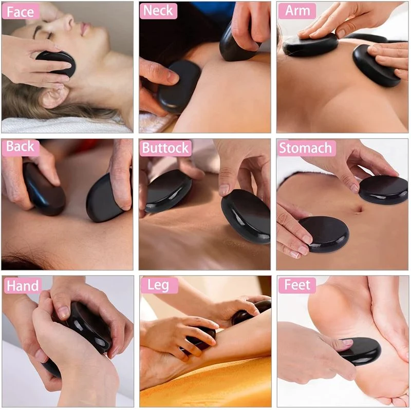 Hot Stone Set – 12 Massagesteine für Wellness