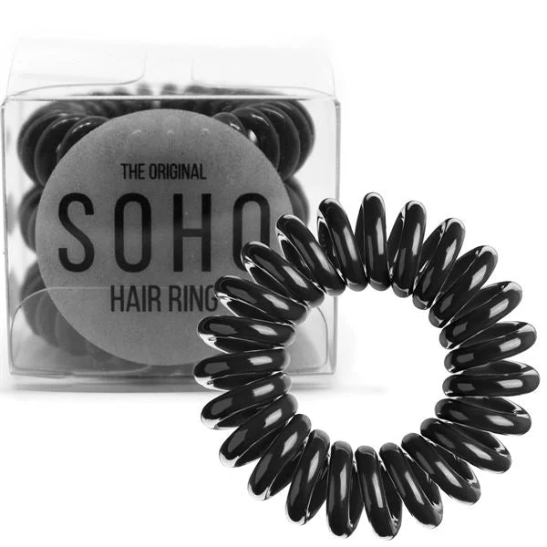 Spiralspange SOHO – Schwarz – 3er Pack