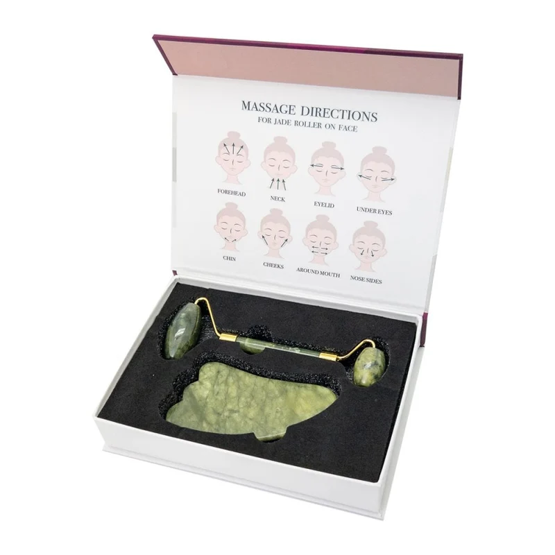 Gesichtsroller aus Jade mit Gua-Sha-Stein von Fashiongirl