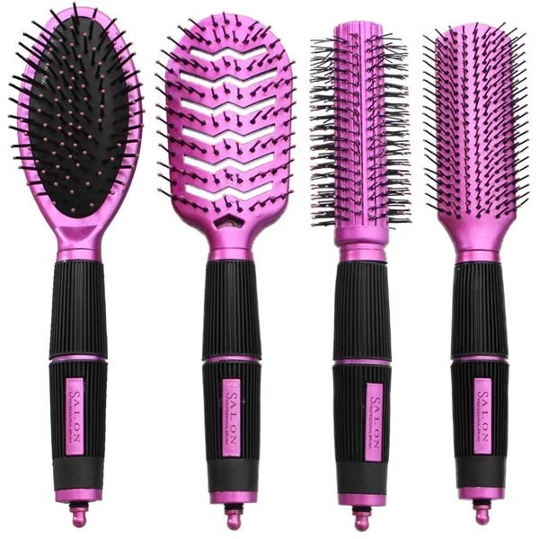 Haarbürsten Set – 4er Pack pink Edition