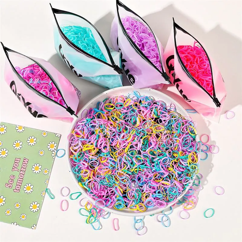 SOHO Adin Snag Free Haargummis, 1000 Stück - Magic Purple