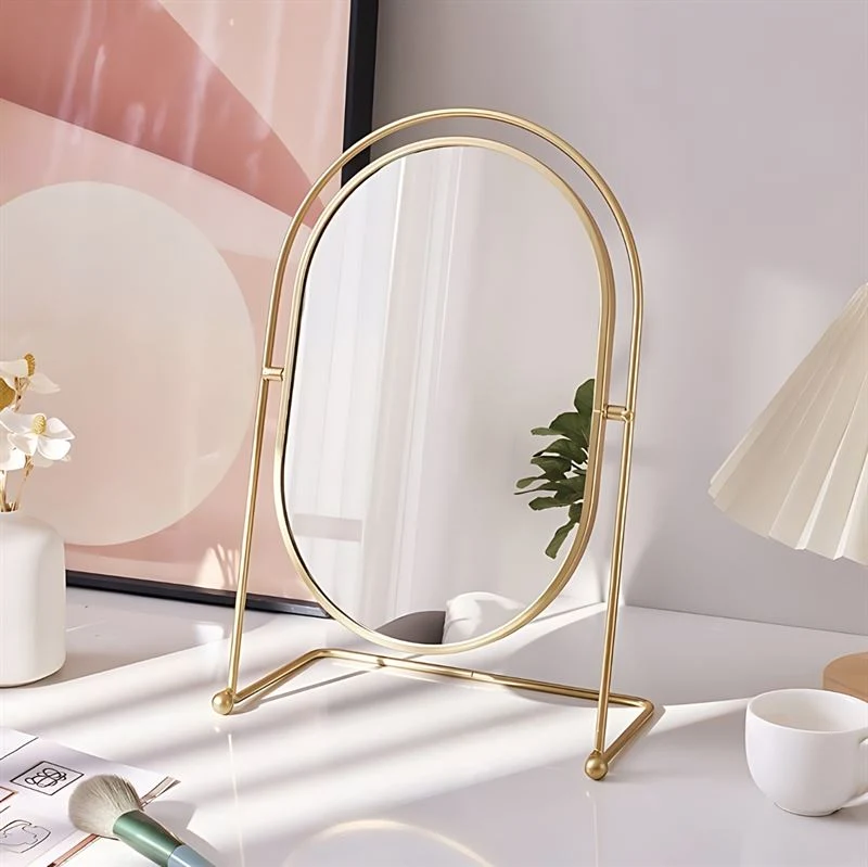 UNIQ Ovaler Lux Tischspiegel - Gold