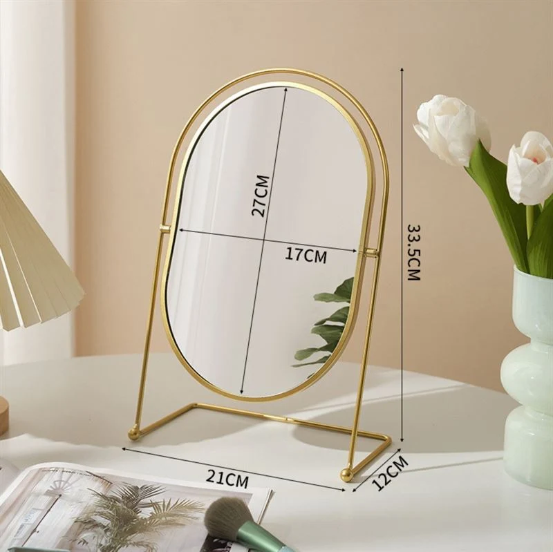 UNIQ Ovaler Lux Tischspiegel - Gold
