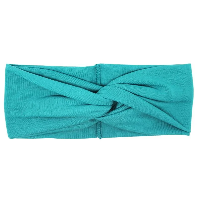 SOHO Turban Haarreif – Türkis aus Baumwolle