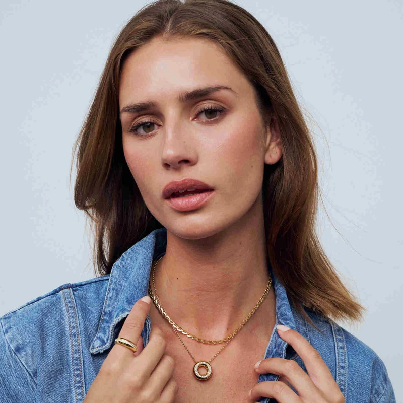 Sif Jakobs Gold Plated Heartbeat Necklace SJ-N2752-YG