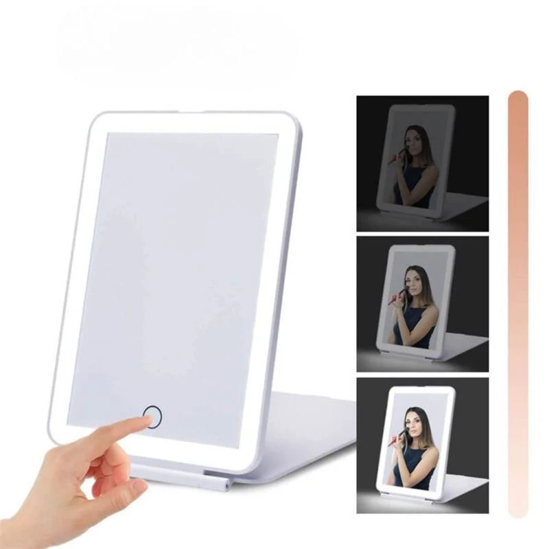 UNIQ Schminkspiegel LED – Faltbar & Wiederaufladbar – Weiß