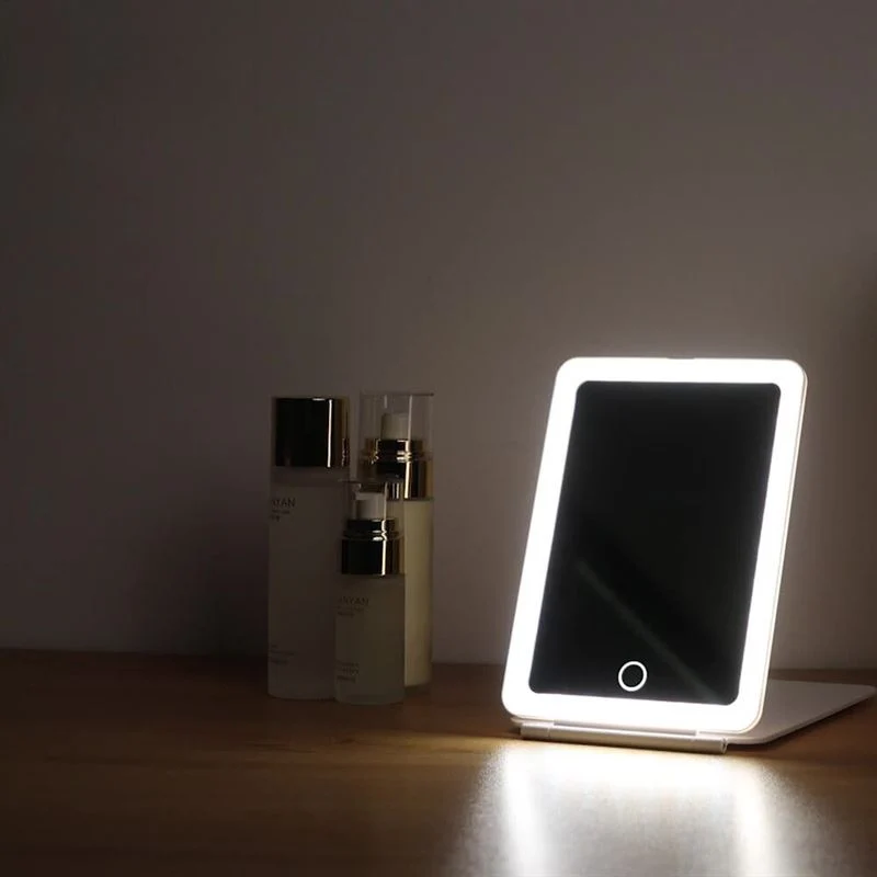 UNIQ Schminkspiegel LED – Faltbar & Wiederaufladbar – Weiß